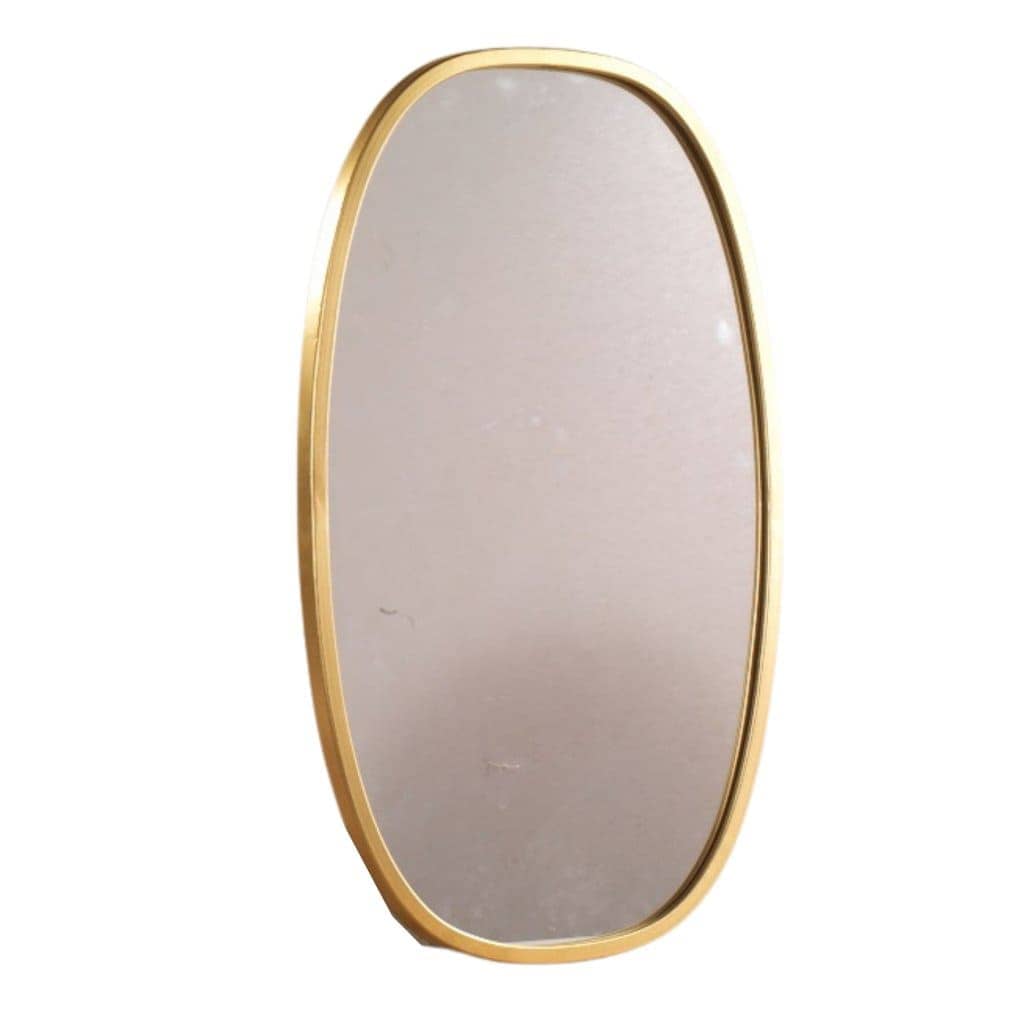 Immagine e commerce Centrotavola specchio ovale cornice oro per decorazione tavola cm 40x66 h2