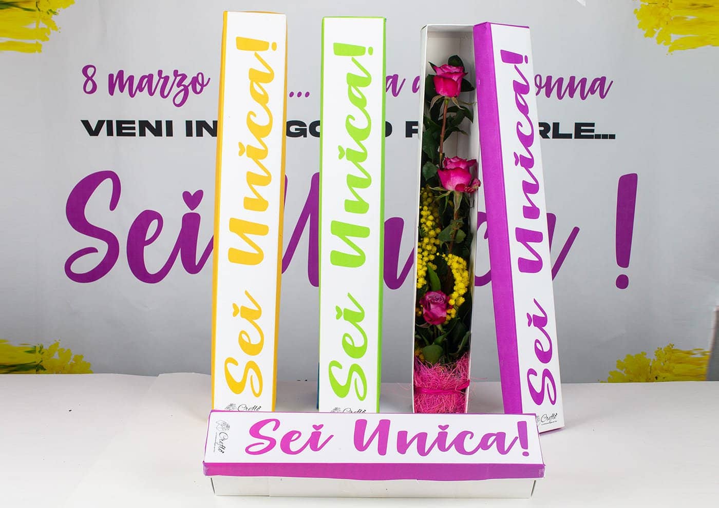 immagine e-commerce Passion scatola per rose fantasia Sei Unica