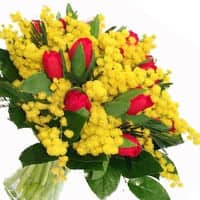 Boquuet con mimosa Festa della donna