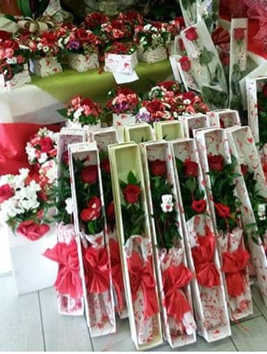 Passion scatole per rose rettangolari monofiore (foto 1)