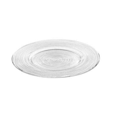 Immagine e commerce Piatto in vetro tondo decoro righe concentriche diametro cm 21