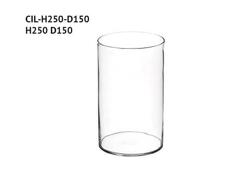 Cilindro vetro diametro 15 altezza 25 cm