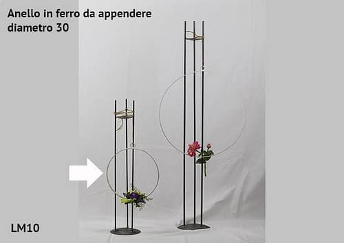 Anello in ferro da appendere diametro 30 cm - Strutture per addobbi floreali