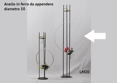 Anello in ferro da appendere diametro 50 cm - Strutture per addobbi floreali