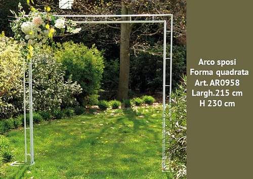 Arco sposi forma quadrata alto 230 cm - Strutture per addobbi floreali