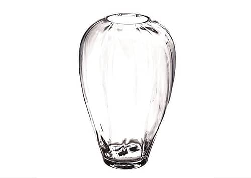 Immagine-e-commerce-Vaso in vetro ottico panciuto con bocca stretta alto 40 cm