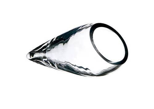 Immagine e commerce Cornucopia in vetro lunga 38 cm con bocca diametro 17 cm