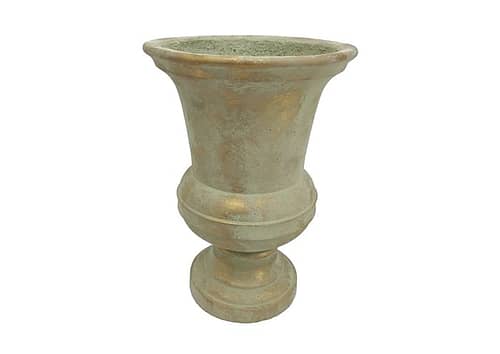 Immagine e commerce Vasi a calice in cemento per addobbi colore oro azzurro cm 29 h41