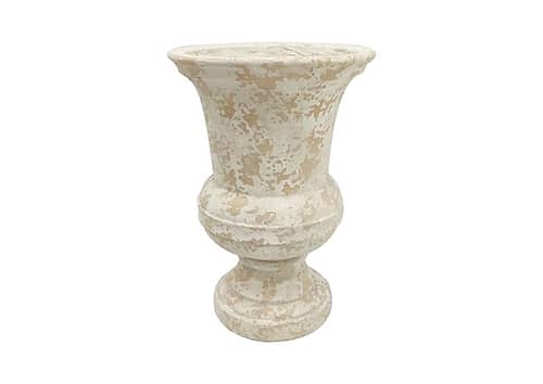 Immagine e commerce Vasi a calice in cemento per addobbi colore bianco anticato cm 29 h41