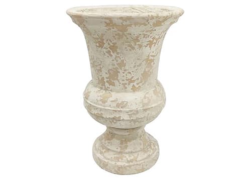 Immagine e commerce Vasi a calice in cemento per addobbi colore bianco anticato cm 34 h46