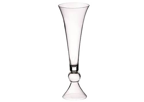 Immagine e commerce Vaso vetro alto forma conica piede svasato cm 25 h80