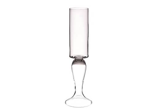 Immagine e commerce Vaso in vetro grande cilindrico gambo cavo sinuoso cm 21 h75