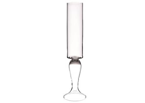Immagine e commerce Vaso in vetro grande cilindrico gambo cavo sinuoso cm 21 h75