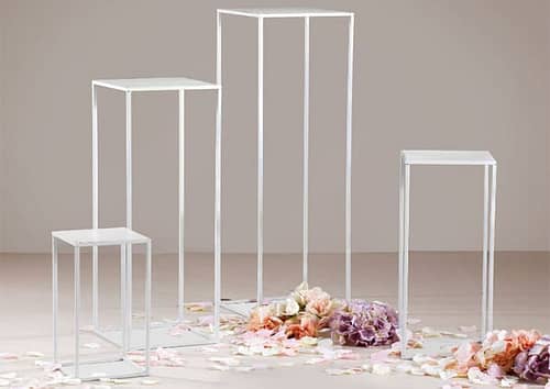 immagine e-commerce Serie 4 Strutture in Metallo Rettangolari Bianco h40-60-80-100 cm