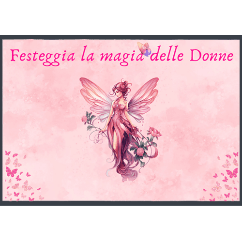 Poster vetrina Festa della Donna 2024 Creflo Magico 8 Marzo