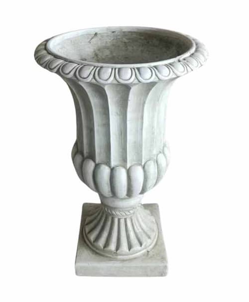 Immagine e commerce Coppa romana base quadra per addobbi floreali diametro 39x39 h62 fiberclay bianco