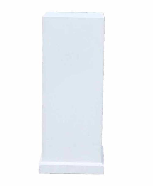 Immagine e commerce Colonna quadrata per appoggio addobbi floreali cm 33x33 h80 fiberclay bianco