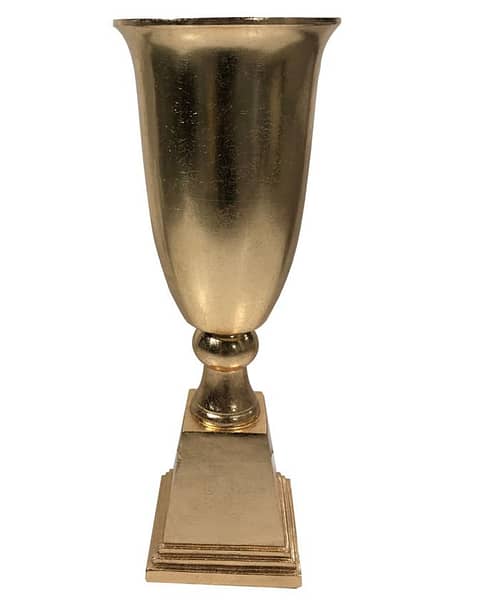 Immagine e commerce Coppa vetroresina oro base forma piramide tronca per addobbi matrimonio cm 40 h106