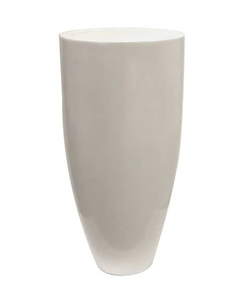 Immagine e commerce Vasi arredo forma tonda svasata in vetroresina bianco lucido cm 39 h80