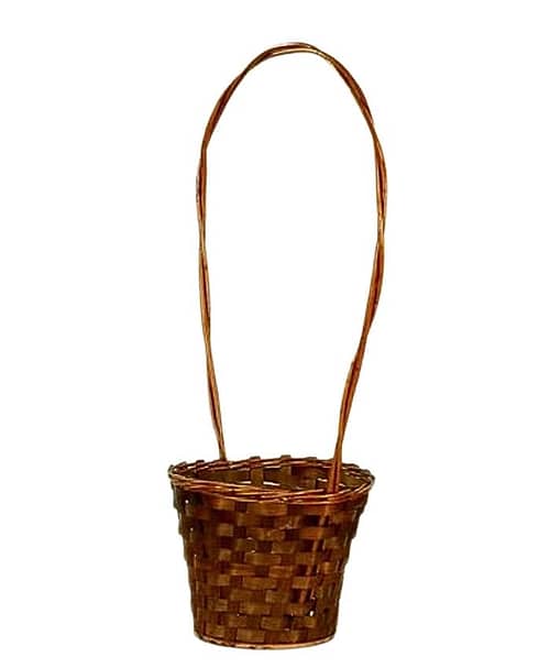 Immagine e commerce Cesto Pioppo Marrone per composizioni e piante senza piede diametro 22 cm