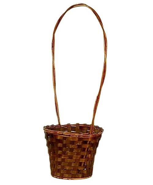 Immagine e commerce Cesto Pioppo Marrone per composizioni e piante senza piede diametro 26 cm