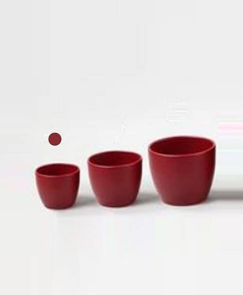 Immagine e commerce Porta vaso bombato in ceramica per piante diametro 10 cm-Bordò Opaco