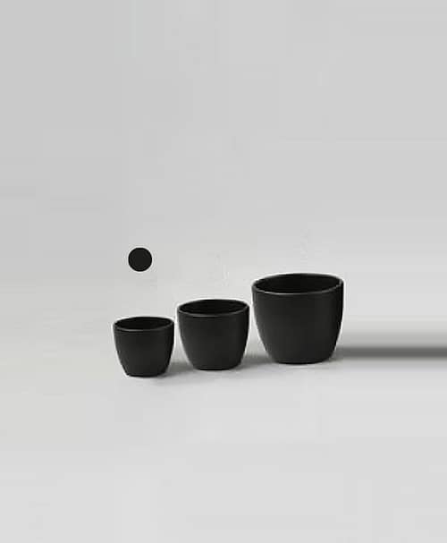 Immagine e commerce Porta vaso bombato in ceramica per piante diametro 10 cm-Antracite Opaco
