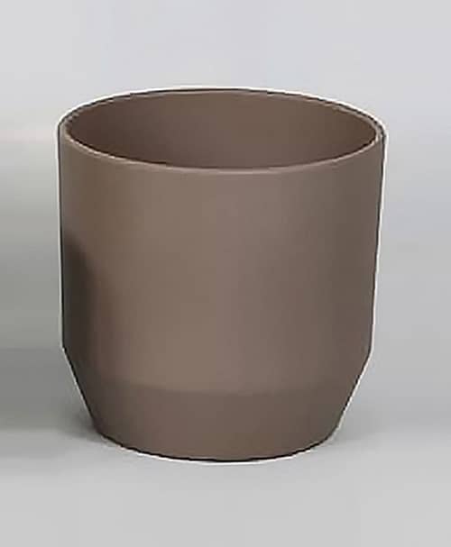 Immagine e commerce Portavaso in ceramica con base stretta diametro 27 alto 25 cm-Grigio
