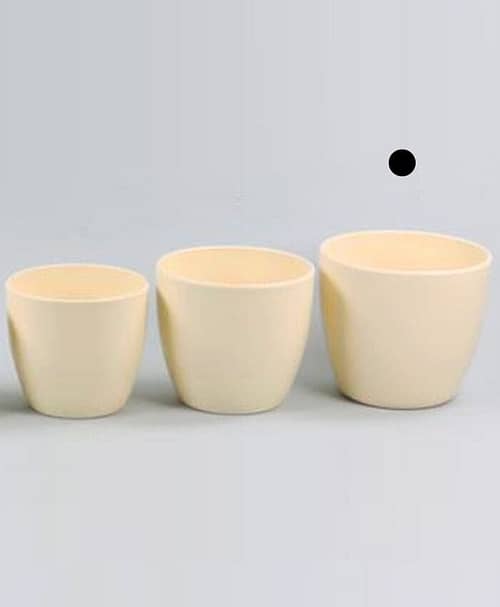 Immagine e commerce Porta vaso bombato in ceramica per piante diametro 26-28 cm-Avorio Opaco