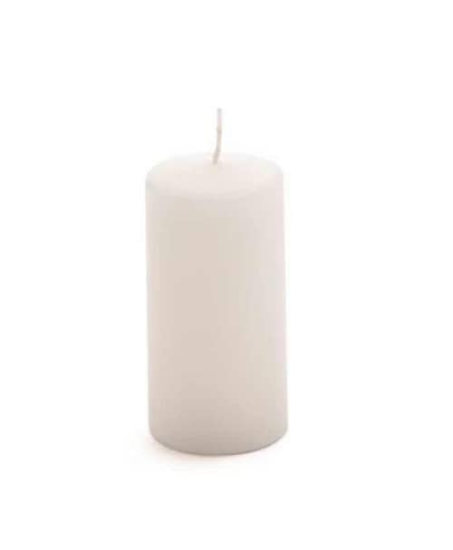 Immagine e commerce Candela Moccolo antigoccia in cera diametro 6 alta 12 cm confezione 16 pz - Bianco