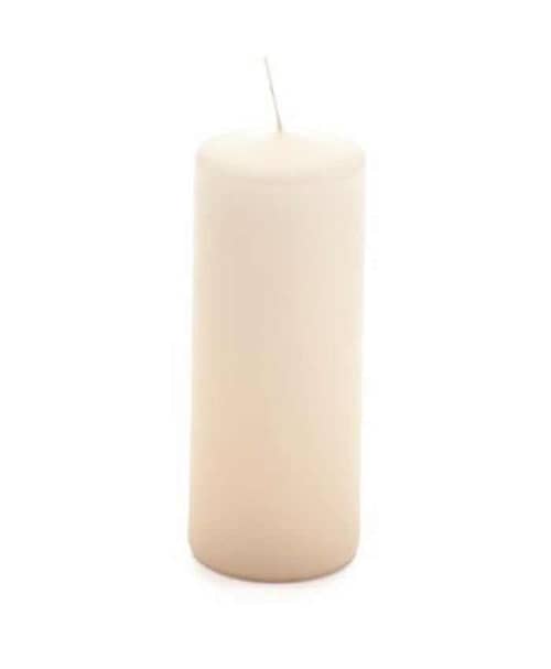 Immagine e commerce Candela Moccolo antigoccia in cera diametro 6 alta 15 cm confezione 16 pz - Avorio
