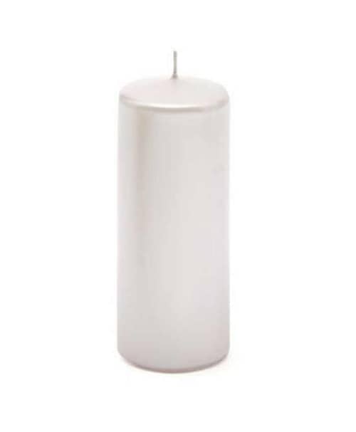 Immagine e commerce Candela Moccolo antigoccia in cera diametro 6 alta 15 cm confezione 16 pz - Bianco Perlato
