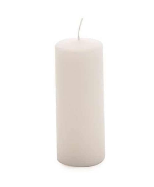Immagine e commerce Candela Moccolo antigoccia in cera diametro 6 alta 15 cm confezione 16 pz - Bianco