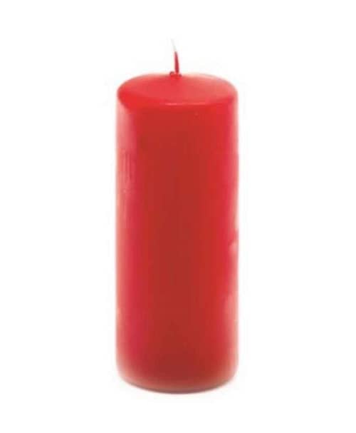 Immagine e commerce Candela Moccolo antigoccia in cera diametro 6 alta 15 cm confezione 16 pz - Rosso