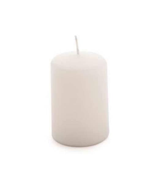 Immagine e commerce Candela Moccolo antigoccia in cera diametro 6 alta 9 cm confezione 16 pz - Bianco