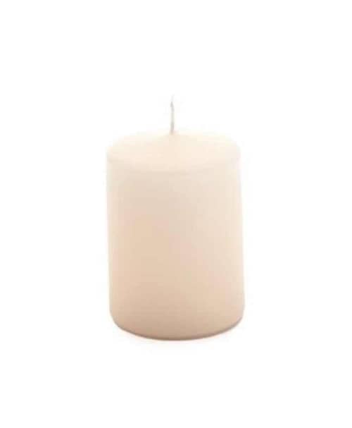 Immagine e commerce Candela Moccolo antigoccia in cera diametro 7 alta 10 cm confezione 4 pz - Avorio
