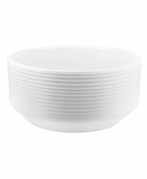 Immagine e commerce Ciotola in ceramica Tonda con decoro righe diametro 30 cm Bianca
