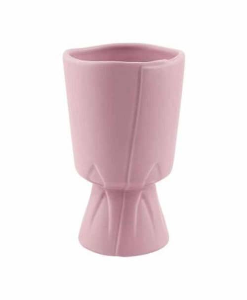 Immagine e commerce Coppa ceramica forma sotto mazzo Fiori diametro 10 alta 17 cm-Rosa