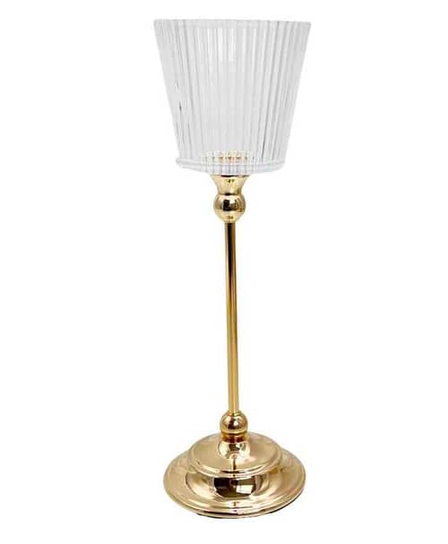 Alzata-vetro-e-metallo-color-oro-portavaso-orchidea-diametro-13-alto-40-cm