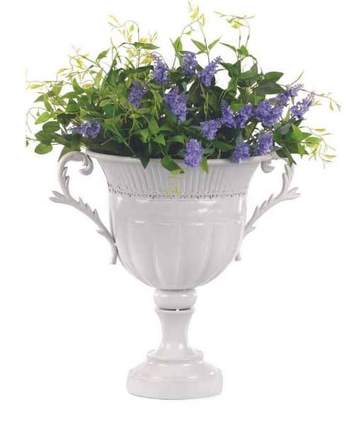 Immagine e commerce Coppa metallo a calice con manici diametro 32 alta 42  cm bianco lucido