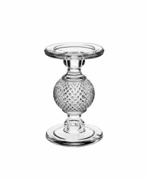 Immagine e commerce Porta candela in vetro con sfera effetto diamante  diametro 11 alto 18 cm