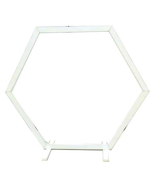 Immagine e commerce Arco in legno Bianco Esagonale200x60 h2100 cm