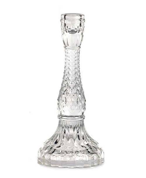 Immagine e commerce Portacandele vetro trasparente stile art deco altezza 17 cm