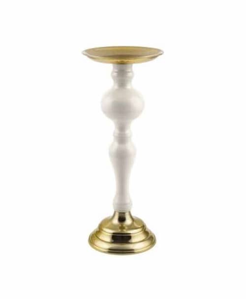 Candeliere-alluminio-oro-avorio-piede-lavoroato-stelo-a-balaustra-cm-10-h26
