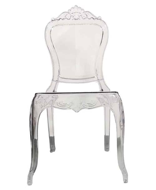 Immagine e commerce Sedia plexiglass trasparente con schienale 50x50 alta 100 cm