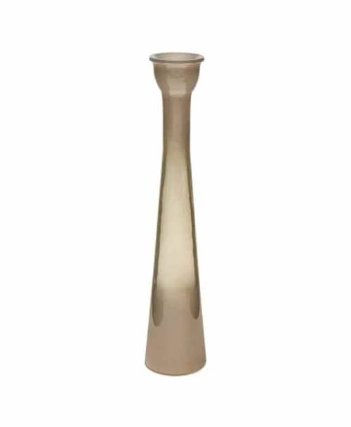 Immagine-e-commerce-Vaso di vetro alto monofiore Fumè diametro 8 alto 40 cm