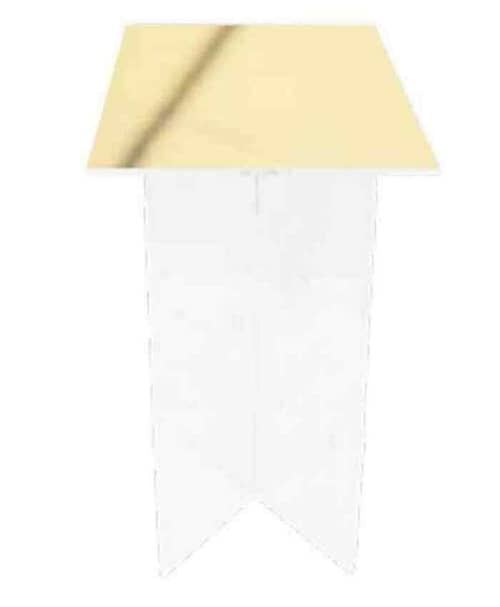 Immagine e commerce Alzata quadrata componibile in plexiglas specchio oro 5 mm di spessore cm 30x30 h60
