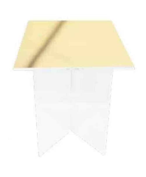 Immagine e commerce Alzata quadrata componibile in plexiglas specchio oro 5 mm di spessore cm 30x30 h35