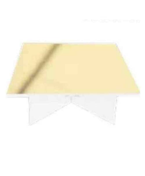 Immagine e commerce Alzata quadrata componibile in plexiglas specchio oro 5 mm di spessore cm 18x18 h11