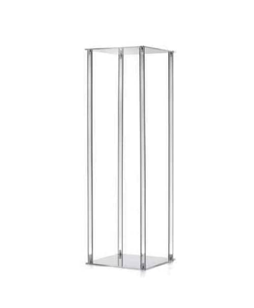 Immagine e commerce Alzata quadrata in plexiglass 4 mm di spessore trasparente cm 26x26 h80